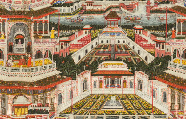 Paneelitapetti Mindthegap Indian Palace 1,56x3 m värikäs