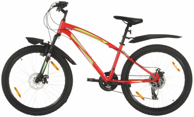 Maastopyörä 21 vaihdetta 26 renkaat 36 cm runko punainen