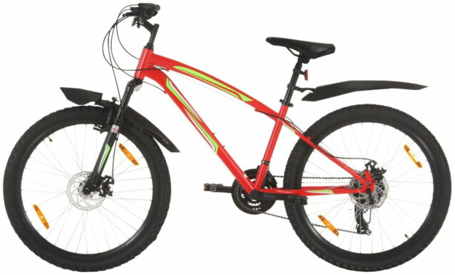Maastopyörä 21 vaihdetta 26 renkaat 42 cm runko punainen