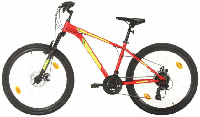 Maastopyörä 21 vaihdetta 27 5 renkaat 38 cm runko punainen