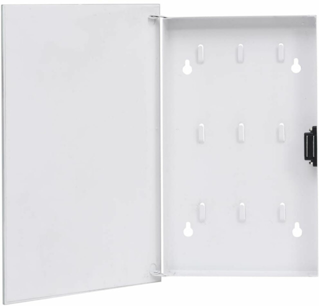 Magneettinen avainkaappi valkoinen 30x20x5,5 cm_1