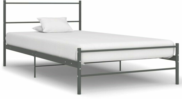 Metallinen sängynrunko harmaa 90x200 cm _1