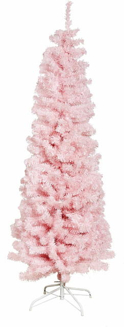 Tekojoulukuusi Nordic Winter Bling 180cm kapea PVC vaaleanpunainen