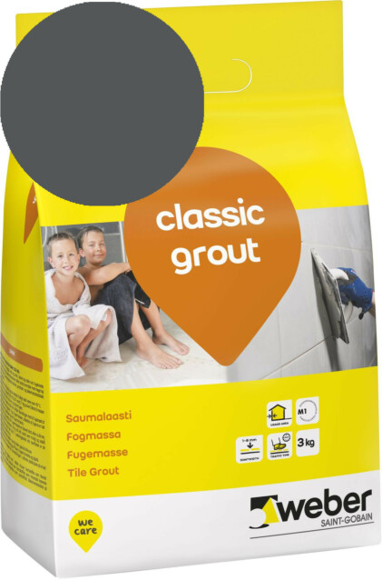 Saumalaasti Weber classic grout 19 Anthracite 3 kg