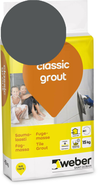 Saumalaasti Weber classic grout 19 Anthracite 15 kg