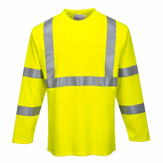 T-paita Portwest FR96 Modaflame pitkähihainen keltainen