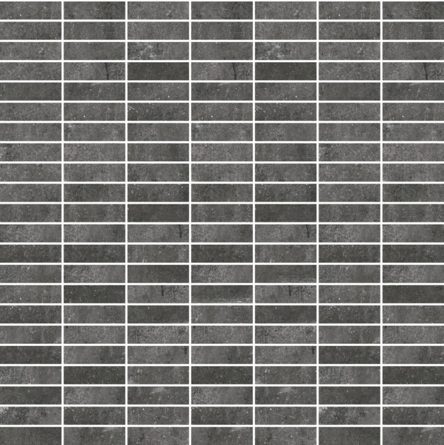 Mosaiikkilaatta Pukkila Stonemix Anthracite mattoncino himmeä sileä 14x43 mm