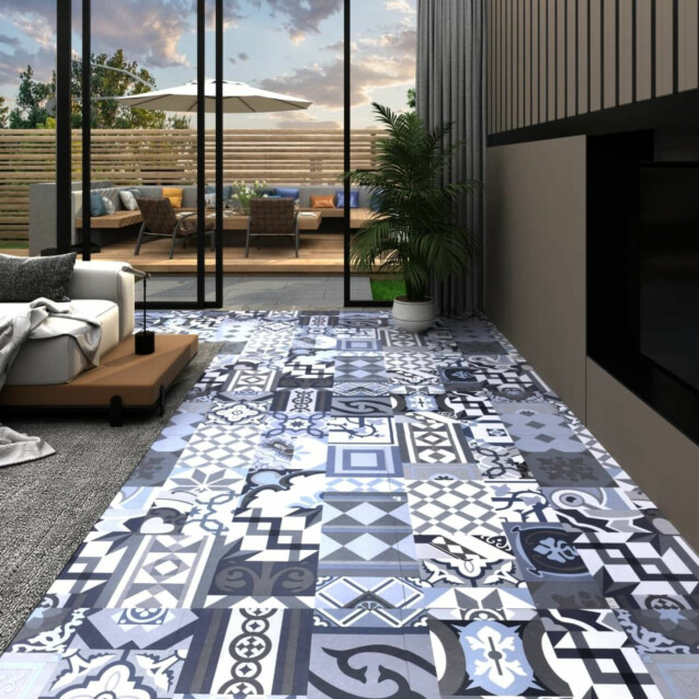 PVC lattialankku itseliimautuva 5 11m² värillinen kuvio
