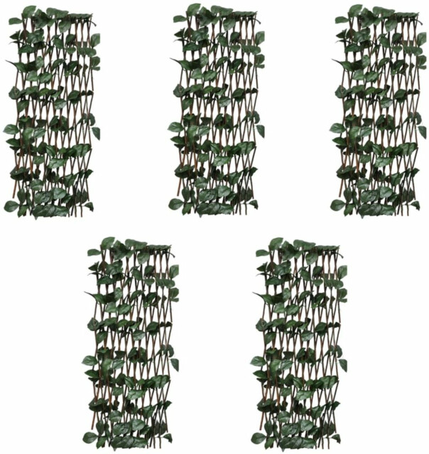 Pajusäleikköaidat 5 kpl keinotekoisilla lehdillä 180x60 cm