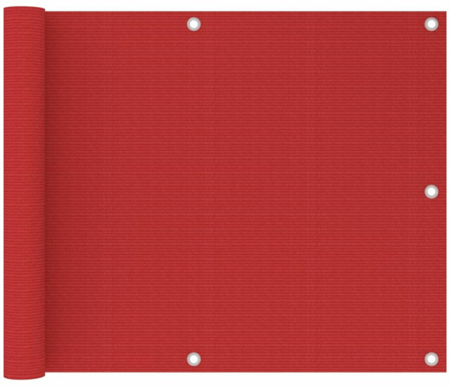 Parvekkeen suoja punainen 75x500 cm hdpe_1