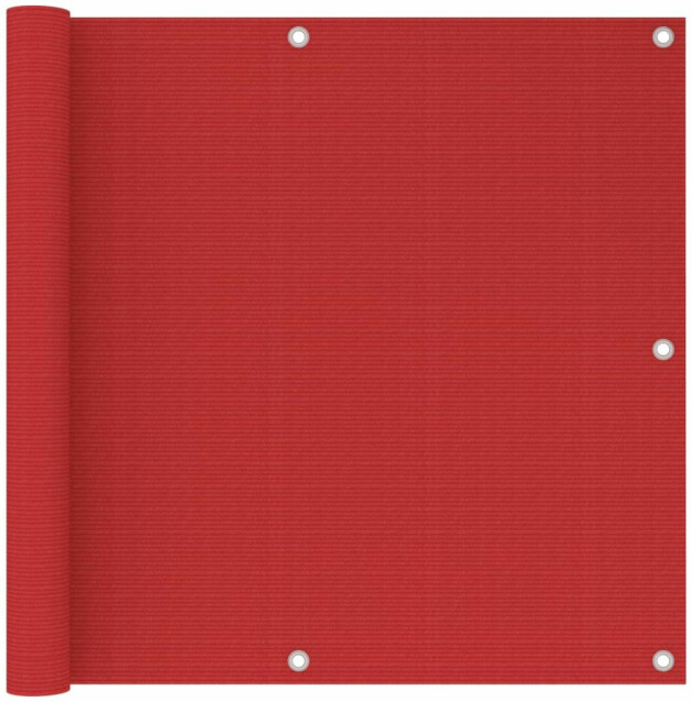 Parvekkeen suoja punainen 90x500 cm hdpe_1