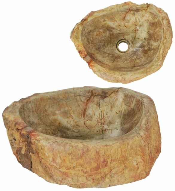 Pesuallas fossiilinen kivi 45x35x15 cm kerma