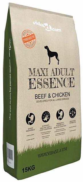 Premium koiranruoka Maxi Adult Essence Beef  Chicken 15kg