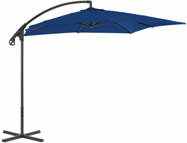 Riippuva aurinkovarjo teräspylväällä 250x250 cm taivaansininen_1