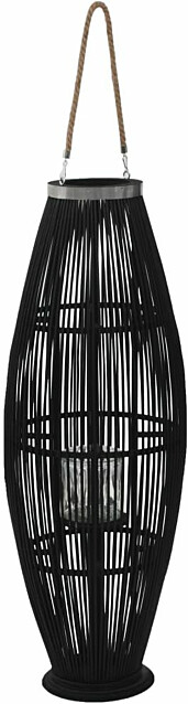 Riippuva kynttilänpidike bambu musta 95 cm_1
