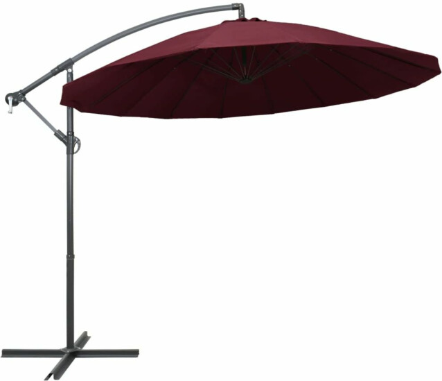 Riippuva päivänvarjo viininpunainen 3 m alumiinitanko_1