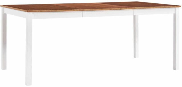 Ruokapöytä valkoinen ja ruskea 180x90x73 cm mänty_1