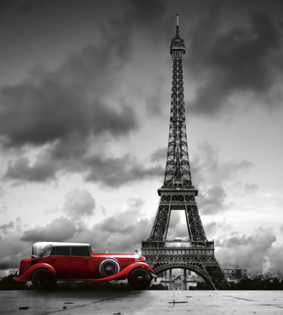 Kuvatapetti Dimex  Retro Car In Paris 225 x 250 cm