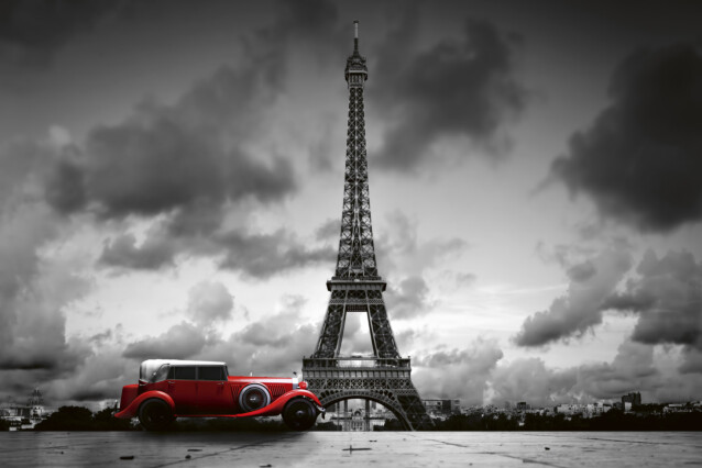 Kuvatapetti Dimex  Retro Car In Paris 375 x 250 cm