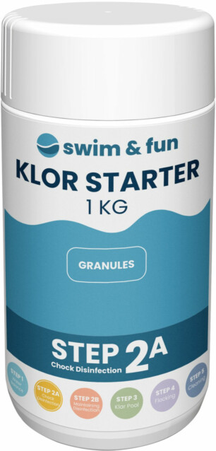 Pikakloori Swim & Fun Klor Starter 1 kg, jauhe