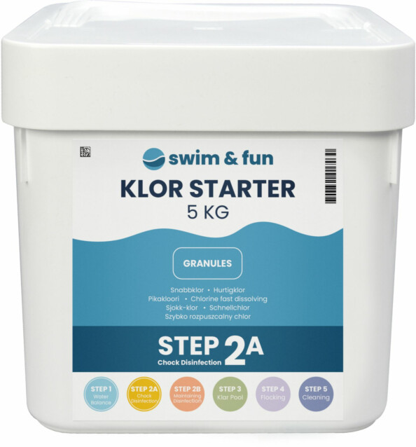 Pikakloori Swim & Fun Klor Starter 5 kg, jauhe