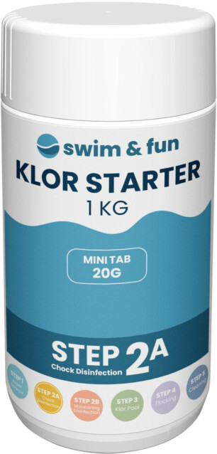 Pikakloori Swim & Fun Klor Starter 1 kg, rakeet
