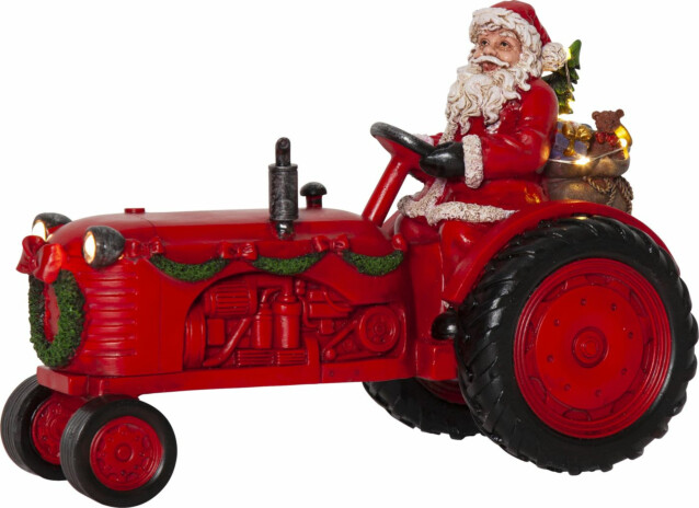 LED-pöytäkoriste Star Trading Merryville traktori 20 cm punainen