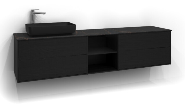Allaskaappi malja-altaalla Svedbergs Epos 200x45 cm vasen 2+0+2 ltk push open eri vaihtoehtoja