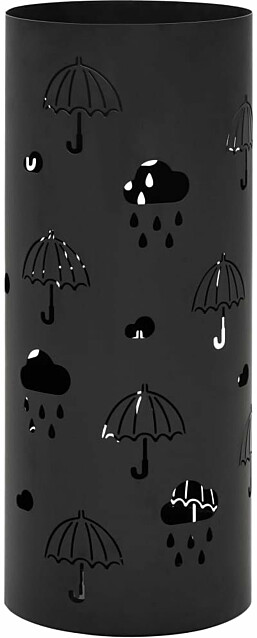 Sateenvarjoteline sateenvarjot teräs musta_1