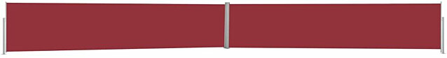 Sisäänvedettävä terassin sivumarkiisi 140x1200 cm punainen_1