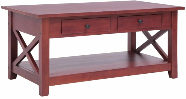 Sohvapöytä ruskea 100x55x46 cm täysi mahonki_1