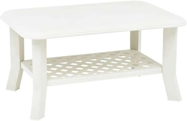 Sohvapöytä valkoinen 90x60x46 cm muovi_1