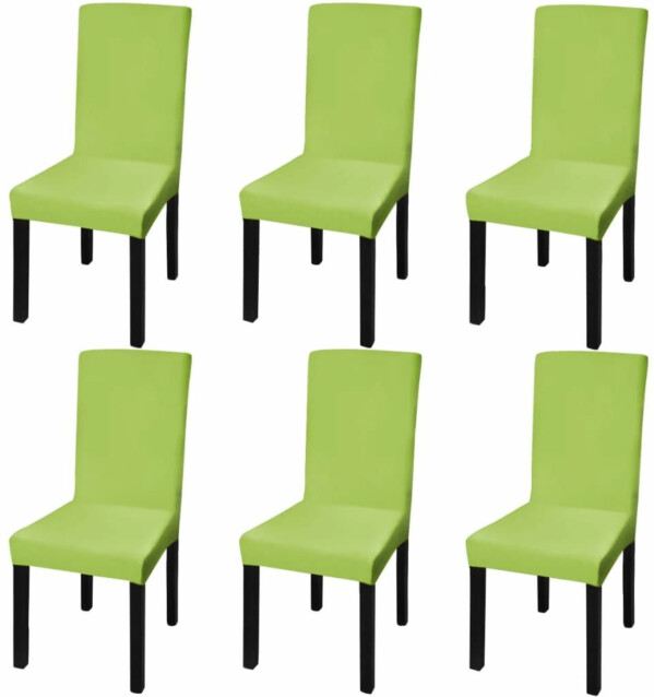 Suora venyvä tuolinsuoja 6 kpl vihreä_1