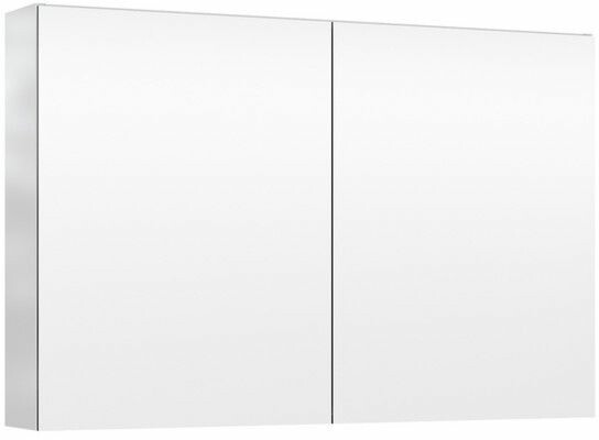 Peilikaappi LED-valolla Temal Choice, 100 cm, 2 ovea, pistorasia oikea, kiiltävä valkoinen
