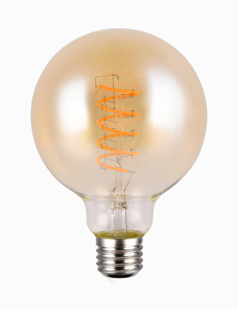 LED-lamppu Trio E27, filament iso globe 4W, 200lm 1800K, ruskea, switch dimmer