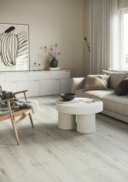Vinyylilankku Tarkett iD Inspiration Click Solid 55 Scandinavian Oak Medium Grey