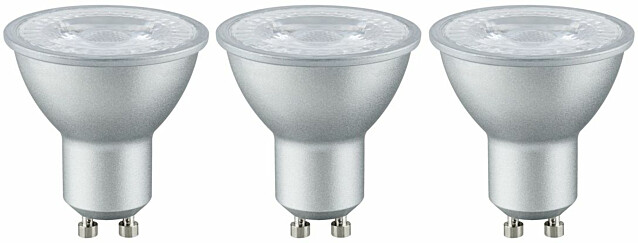 LED-kohdelamppu Paulmann Reflector, GU10, 230lm, 4W, 2700K, alumiini, 3kpl