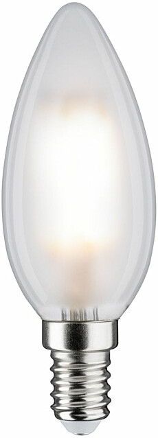 LED-kynttilälamppu Paulmann Candle, E14, 470lm, 5W, 2700K, filamentti, matta, 2kpl