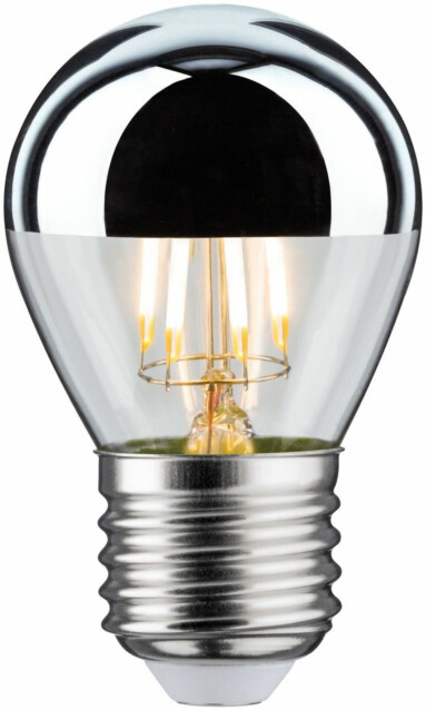 LED-pääpeililamppu Paulmann Modern Classic Edition Drop, E27, 360lm, 4.8W, 2700K, himmennettävä, hopea