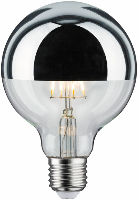 LED-pääpeililamppu Paulmann Modern Classic Edition Globe, E27, G95, 580lm, 4.8W, 2700K, hopea