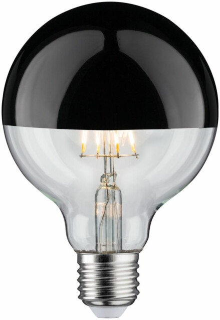 LED-pääpeililamppu Paulmann Modern Classic Edition Globe, E27, G95, 600lm, 6.5W, 2700K, himmennettävä, musta kromi