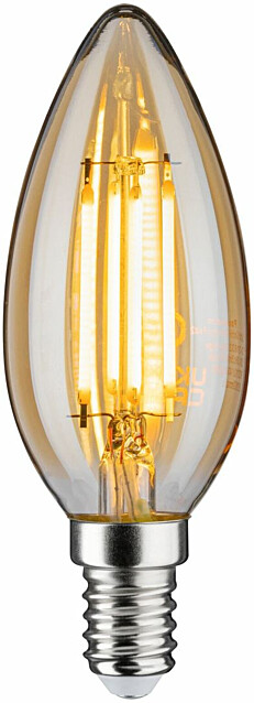 LED-kynttilälamppu Paulmann Vintage Edition Candle, E14, 430lm, 4.7W, 2500K, himmennettävä, kulta