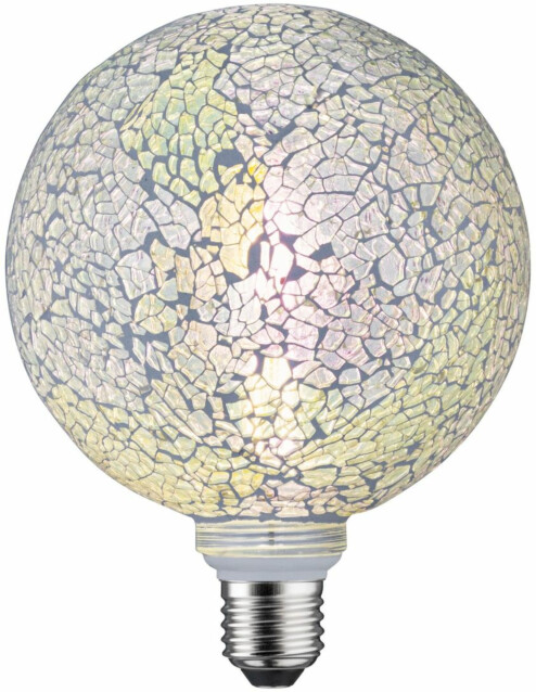 LED-lamppu Paulmann Miracle Mosaic Edition Globe, G125, E27, 470lm, 5W, 2700K, himmennettävä, eri värejä