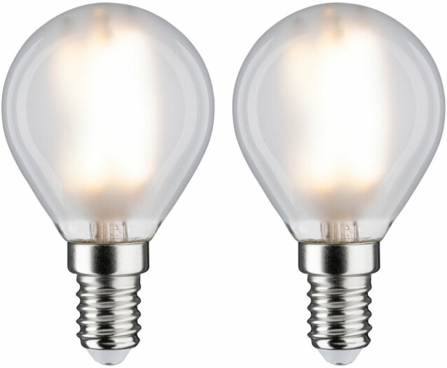LED-filamenttilamppu Paulmann Drop, E14, 470lm, 4.5W, 2700K, matta, 2kpl