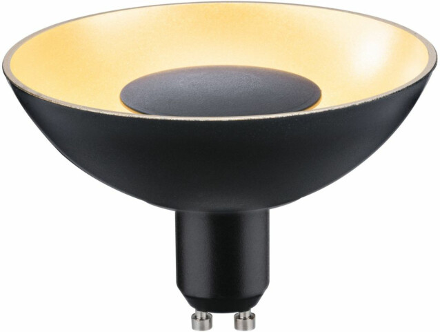 LED-kohdelamppu Paulmann Reflector, GU10, 170lm, 4.9W, 1900K, himmennettävä, musta/kulta