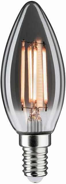 LED-kynttilälamppu Paulmann 1879 Edition Candle, E14, 145lm, 4W, 1800K, filamentti, himmennettävä, savulasi