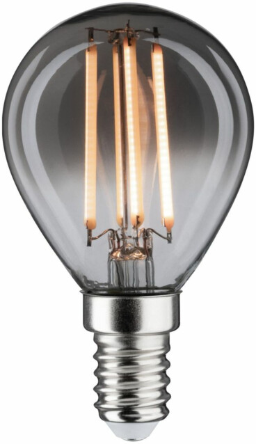 LED-filamenttilamppu Paulmann 1879 Edition Drop, E14, 160lm, 4W, 1800K, himmennettävä, savulasi