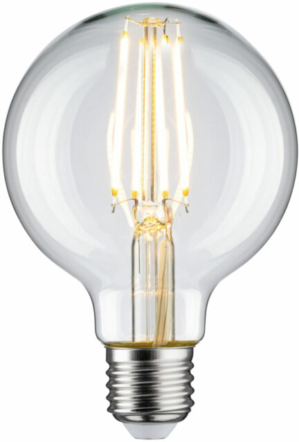 LED-filamenttilamppu Paulmann Globe, G80, E27, 806lm, 7.5W, 2700K, kirkas
