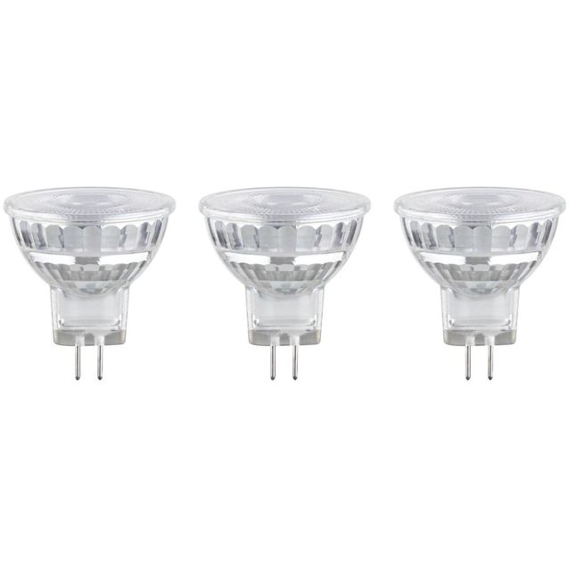 Paulmann 12V LED Reflektor GU4, 3er Pack – 3x1,8W, 184 Lm, 35 Mm, Warmweiß 2700K, Silber