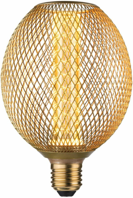 LED-lamppu Paulmann Metallic Glow Globe, E27, Spiral, 200lm, 4.2W, 1800K, messinki